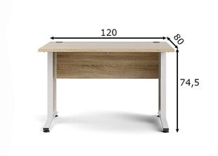 Työpöytä Tvilum Prima, ruskea/valkoinen hinta ja tiedot | Tietokonepöydät ja työpöydät | hobbyhall.fi