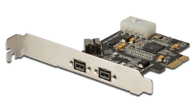 Digitus Firewire 2x 1394b 1x1394b PCI-E Card (DS-30203-2) hinta ja tiedot | Ohjain- ja laajennuskortit | hobbyhall.fi