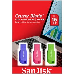 Sandisk SDCZ50C-016G-B46T, USB, 16GB hinta ja tiedot | Muistitikut | hobbyhall.fi