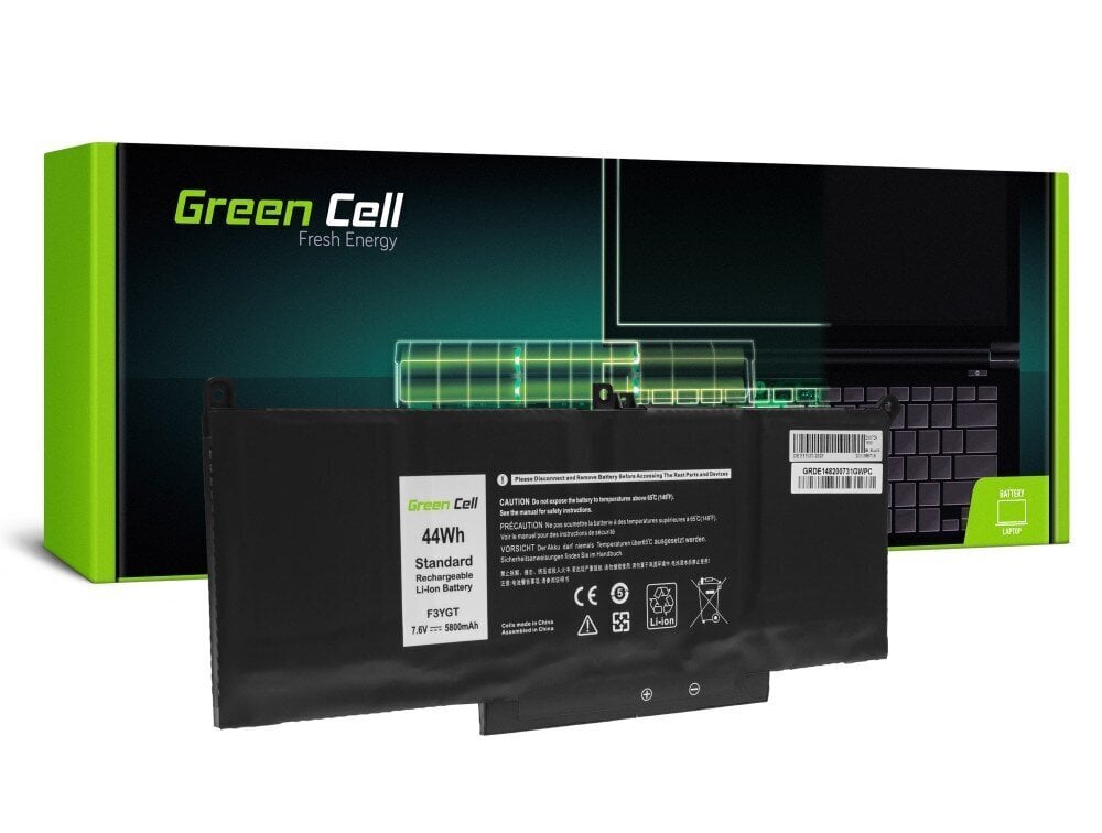 Bateria Green Cell F3YGT Dell (DE148) hinta ja tiedot | Kannettavien tietokoneiden akut | hobbyhall.fi