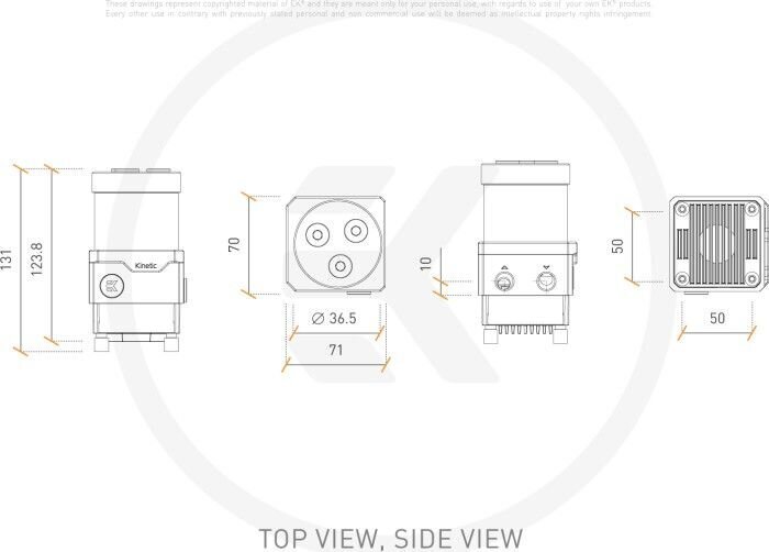 EK Water Blocks EK-Quantum Kinetic TBE 120 DDC PWM D-RGB hinta ja tiedot | Vesijäähdytystarvikkeet | hobbyhall.fi