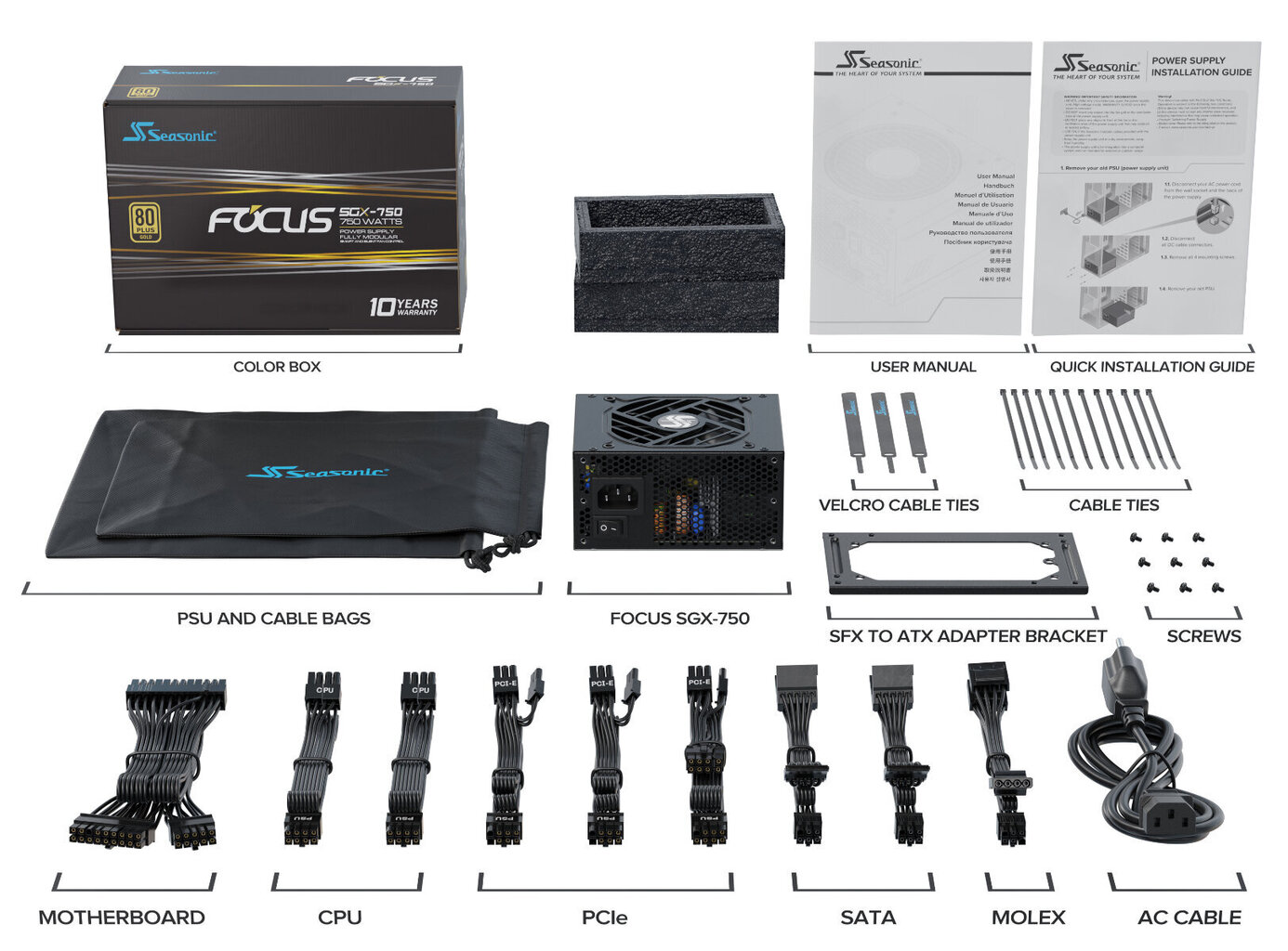 Seasonic Focus SGX-750 (FOCUS-SGX-750) hinta ja tiedot | Virtalähteet | hobbyhall.fi