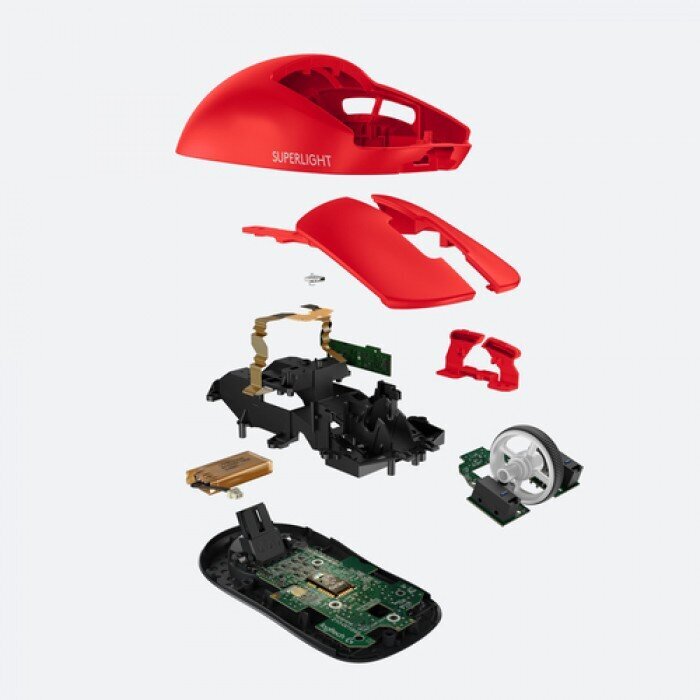 Logitech G Pro X, red - Wireless mouse hinta ja tiedot | Hiiret | hobbyhall.fi