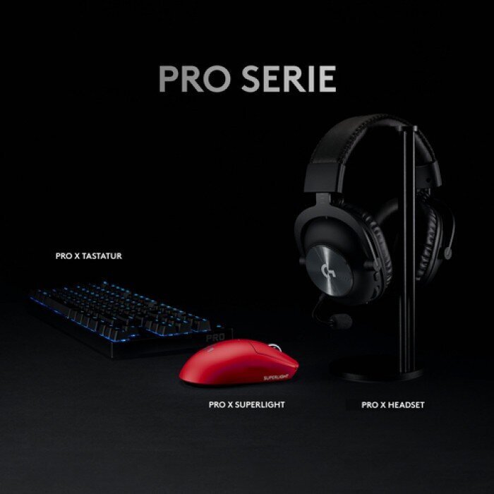 Logitech G Pro X, red - Wireless mouse hinta ja tiedot | Hiiret | hobbyhall.fi