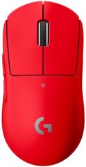 Logitech G Pro X, red - Wireless mouse hinta ja tiedot | Hiiret | hobbyhall.fi