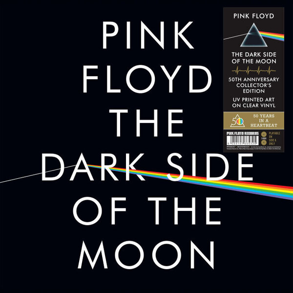 Vinyylilevy LP Pink Floyd - The Dark Side Of The Moon, Picture Discs: UV Printed Art On Clear Vinyl, Limited Collector's Edition, 180g, 2023 Remaster, 50th Anniversary