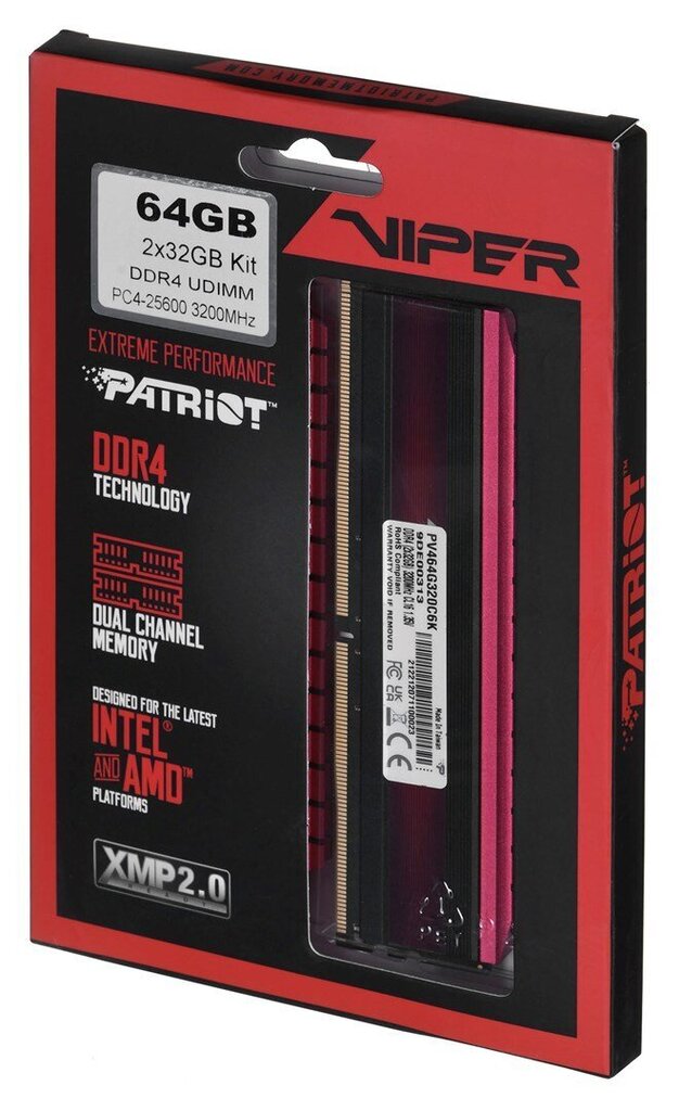 Patriot Viper 4 (PV464G320C6K) hinta ja tiedot | Muisti (RAM) | hobbyhall.fi