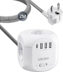 LENCENT Cube 2M virtapiuha hinta ja tiedot | Virtalähteet | hobbyhall.fi