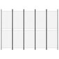 vidaXL 5-paneelinen Tilanjakaja valkoinen 250x180 cm kangas hinta ja tiedot | Sermit ja tilanjakajat | hobbyhall.fi