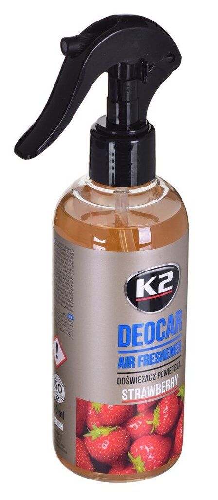 K2 DEOCAR STRAWBERRY ilmanraikastin, 250ml hinta ja tiedot | Ilmanraikastimet autoon | hobbyhall.fi