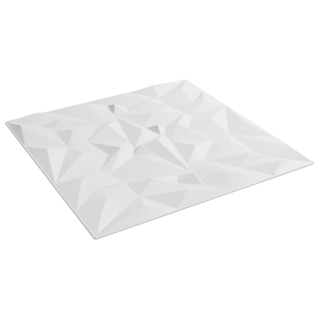 vidaXL Seinäpaneelit 12 kpl valkoinen 50x50 cm EPS 3 m² ametisti hinta ja tiedot | Sisustuspaneelit | hobbyhall.fi