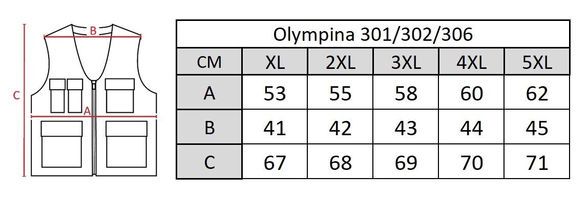 Miesten liivi Olympina 306 hinta ja tiedot | Miesten liivit | hobbyhall.fi