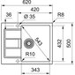 Tiskiallas Franke, Tectonite Sirius S2D 611-62, Arktis hinta ja tiedot | Keittiöaltaat | hobbyhall.fi