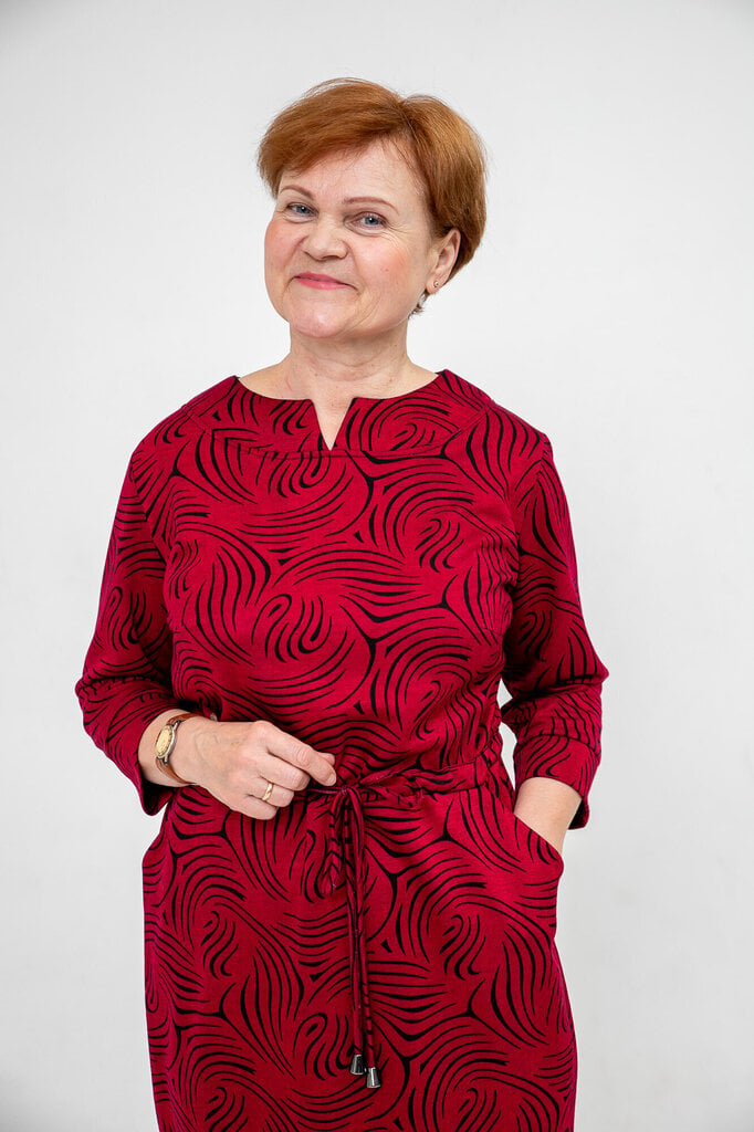 Naisten trikoomekko, punainen/musta hinta ja tiedot | Mekot | hobbyhall.fi