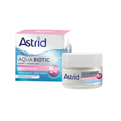 Astrid Päivä- ja yövoide kuivalle ja herkälle iholle Aqua Biotic 50 ml hinta ja tiedot | Kasvovoiteet | hobbyhall.fi