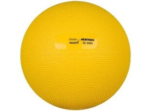 Heavymed painotettu pallo 2 kg, keltainen hinta ja tiedot | Treenipallot | hobbyhall.fi