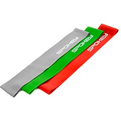 Voimistelukumisarja Spokey Flex Set (3 kpl) harmaa-vihreä-punainen hinta ja tiedot | Vastuskuminauhat | hobbyhall.fi