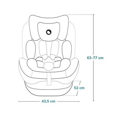 Turvaistuin Lionelo Lavender i-Size, 9-36 kg, Grey Stone hinta ja tiedot | Turvaistuimet | hobbyhall.fi