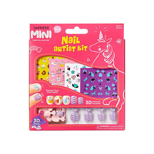 Manikyyrisetti imPress Press-on Manicure Mini Kids' Nail Artist Kit lapsille, 31 kpl