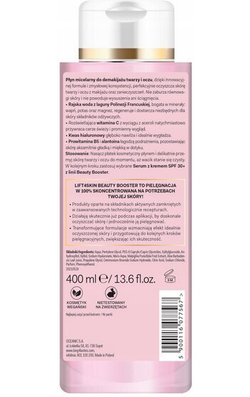 Misellivesi Lift4skin Beauty Booster, 400 ml hinta ja tiedot | Kasvojen puhdistusaineet | hobbyhall.fi