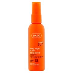 Ziaja Sopot Sun iholle jätettävä aurinkosuojaöljy SPF15, 90 ml hinta ja tiedot | Ziaja Vartalonhoito | hobbyhall.fi