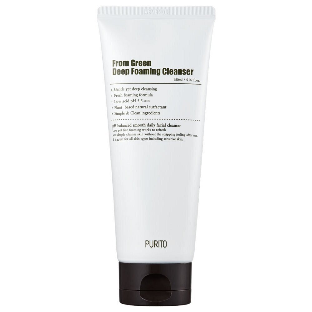 Purito From Green Deep Foaming Cleanser, 150 ml hinta ja tiedot | Kasvojen puhdistusaineet | hobbyhall.fi