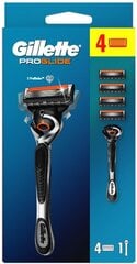 Partakone ja partakoneen päät Gillette Fusion 5 Proglide, 4 kpl. hinta ja tiedot | Parranajo ja karvanpoisto | hobbyhall.fi