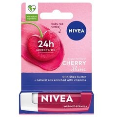 Huulivoide Nivea 24H Mett-In Moisture Cherry Shine, 4,8 g hinta ja tiedot | Huulipunat, huulikiillot ja huulirasvat | hobbyhall.fi
