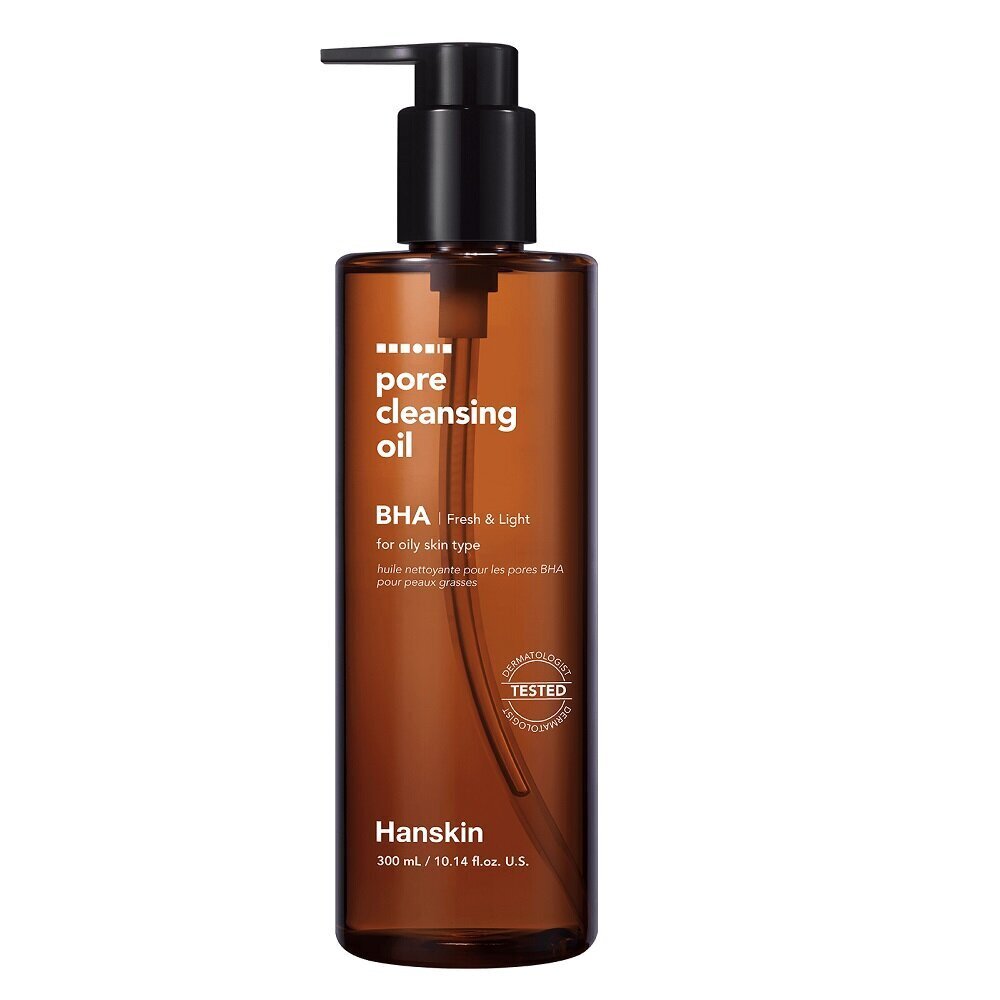 Öljykasvovesi Hanskin Pore Cleansing Oil BHA, 300 ml hinta ja tiedot | Kasvojen puhdistusaineet | hobbyhall.fi