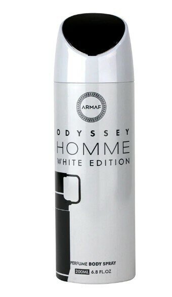 Suihkedeodorantti miehille Armaf Odyssey Homme White Edition, 200 ml hinta ja tiedot | Deodorantit | hobbyhall.fi