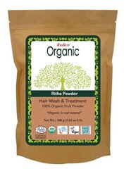 Radico Organic Reetha Powder, 100 g hinta ja tiedot | Naamiot, öljyt ja seerumit | hobbyhall.fi