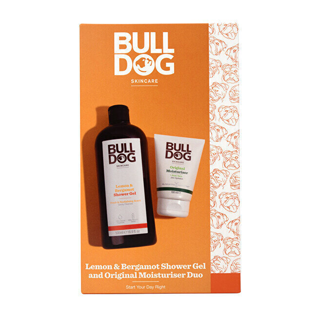 Vartalonhoitosetti Bulldog Lemon & Bergamot Duo miehille: suihkugeeli, 500 ml + kosteuttava vartalovoide, 100 ml hinta ja tiedot | Suihkusaippuat ja suihkugeelit | hobbyhall.fi