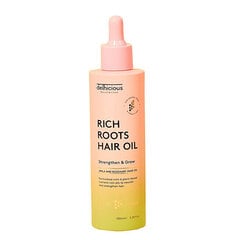 Päänahan öljy Delhicious, Rich Roots Amla & Rosemary Hair Oil, 100 ml hinta ja tiedot | Naamiot, öljyt ja seerumit | hobbyhall.fi