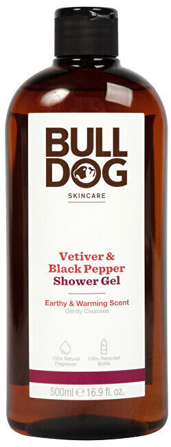 Suihkugeeli Bulldog Vetiver & Black Pepper, 500 ml hinta ja tiedot | Suihkusaippuat ja suihkugeelit | hobbyhall.fi