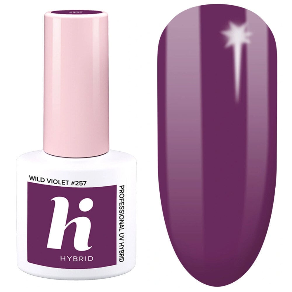 Hi Hybrid Gel Polish #257 Wild Violet 5 ml hinta ja tiedot | Kynsilakat ja kynsienhoitotuotteet | hobbyhall.fi