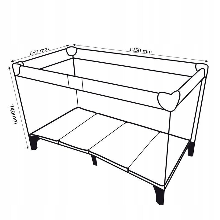 Maniežas ProMedix 377393, grey hinta ja tiedot | Matkasängyt | hobbyhall.fi