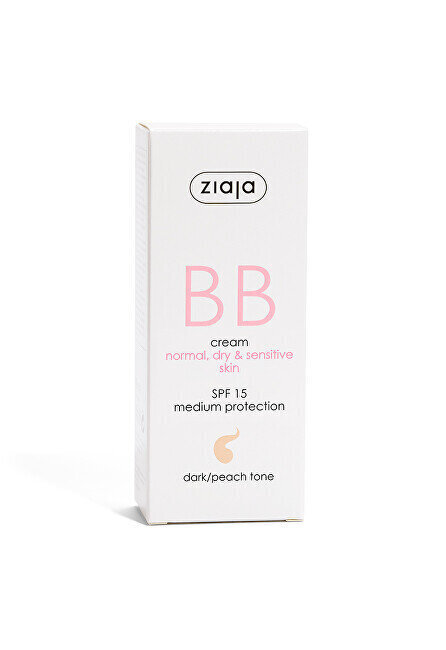 BB-voide Ziaja BB SPF15 Dark/Peach Tone, 50 ml hinta ja tiedot | Kasvovoiteet | hobbyhall.fi