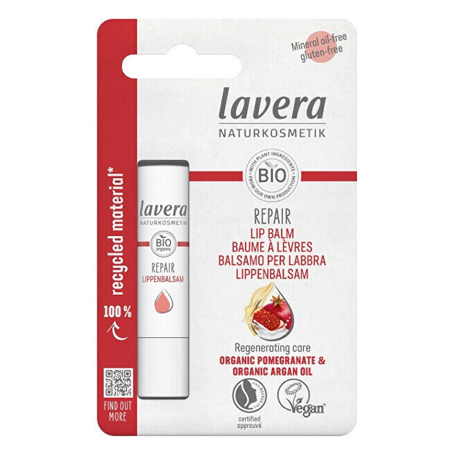 Huulivoide Lavera Protect & Repair Pomegranate & Argan, 4,5 g hinta ja tiedot | Huulipunat, huulikiillot ja huulirasvat | hobbyhall.fi