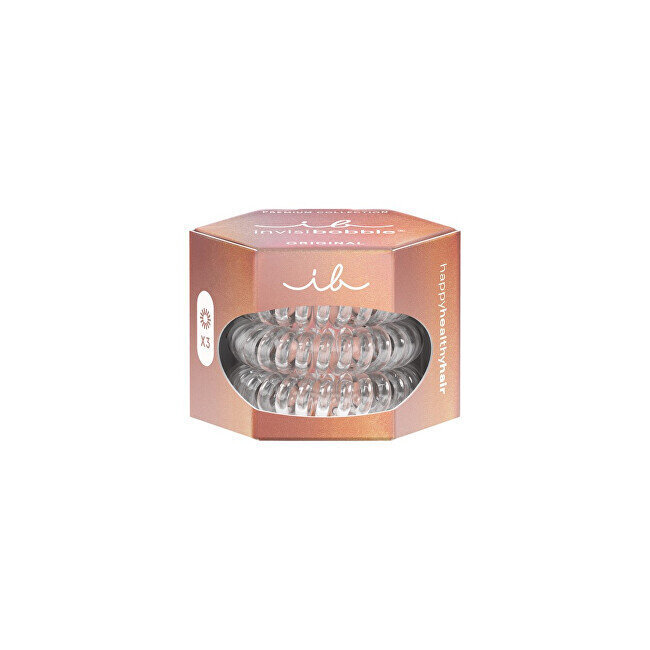 Spiraaliset hiusnauhat Invisibobble Original Premium Crystal Clear, 3 kpl. hinta ja tiedot | Hiustarvikkeet | hobbyhall.fi