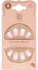 Liimakynnet Tekokynnet Ombre Edge Salon Nails, 24 kpl. hinta ja tiedot | Manikyyri- ja pedikyyritarvikkeet | hobbyhall.fi