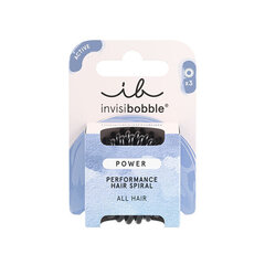 Spiraaliset hiusnauhat Invisibobble Power True Black, 3 kpl. hinta ja tiedot | Hiustarvikkeet | hobbyhall.fi