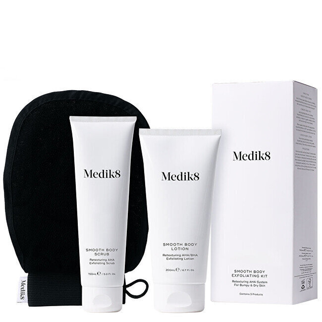 Vartalonhoitosarja Medik8 Smooth Body Exfoliating Kit hinta ja tiedot | Vartalokuorinnat | hobbyhall.fi