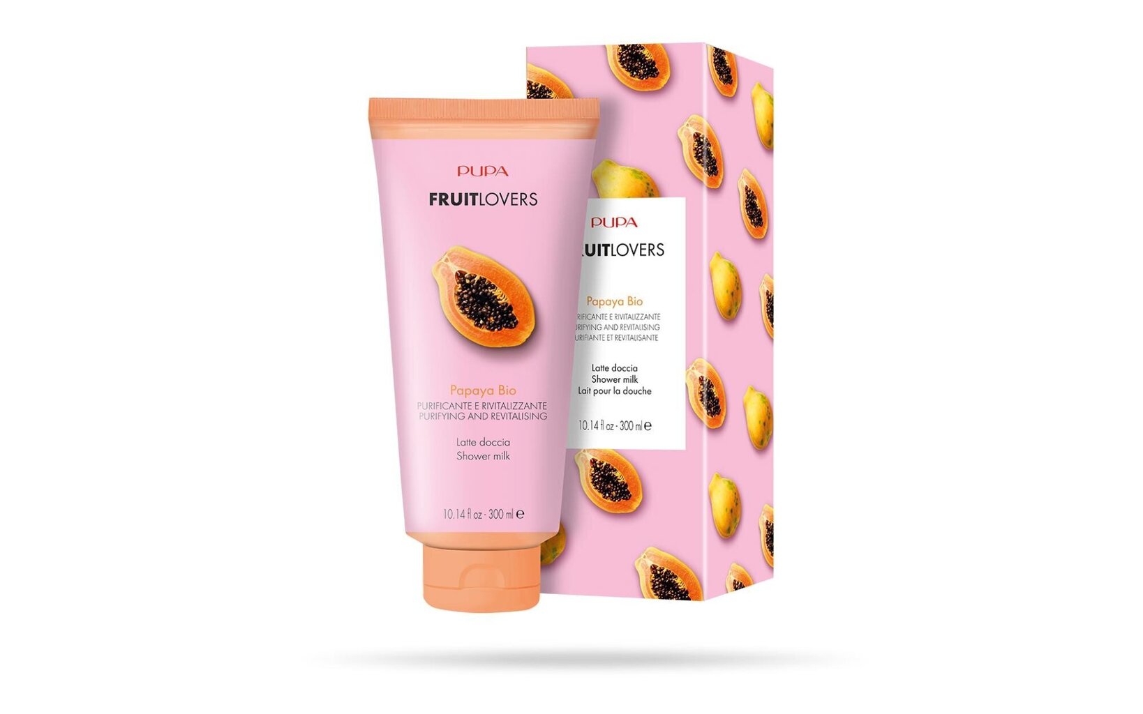 Kosteuttava vartalomaito Pupa Bio Fruit Lovers Latte Doccia Papaya, 300 ml hinta ja tiedot | Vartalovoiteet ja -emulsiot | hobbyhall.fi