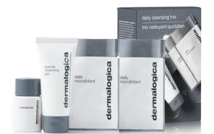 Sarja Dermalogica Daily Cleansing Trio: puhdistusgeeli, 15 ml + puhdistusöljy, 15 ml + mikrofoliantti, 2 kpl. hinta ja tiedot | Kasvojen puhdistusaineet | hobbyhall.fi