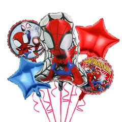 Foliopallosetti Spiderman AYD230510-11, 5 kpl. hinta ja tiedot | Ilmapallot | hobbyhall.fi