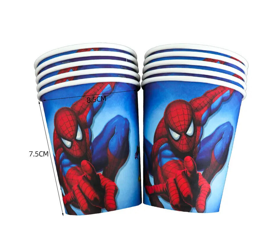 Kertakäyttöiset kupit, Spiderman,10 kpl. hinta ja tiedot | Tarjoiluastiat ja aterimet juhliin | hobbyhall.fi