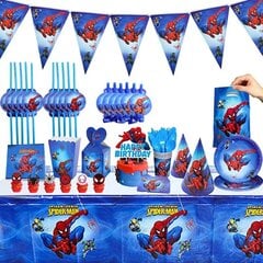 Kertakäyttöiset paperikorkit Spiderman, 6 kpl. hinta ja tiedot | Juhlakoristeet | hobbyhall.fi