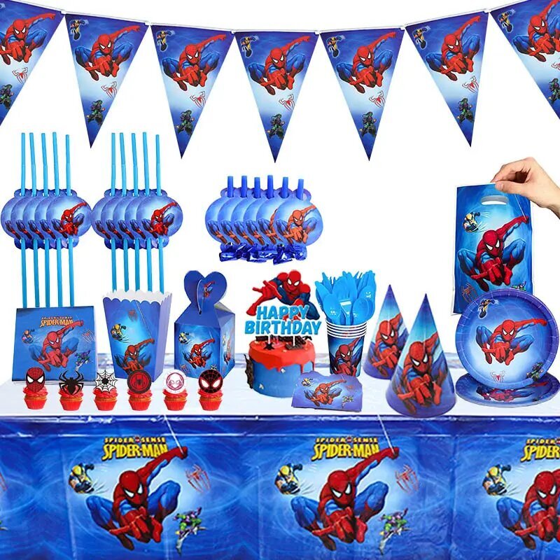 Kertakäyttöiset haarukat Spiderman, 10 kpl. hinta ja tiedot | Tarjoiluastiat ja aterimet juhliin | hobbyhall.fi