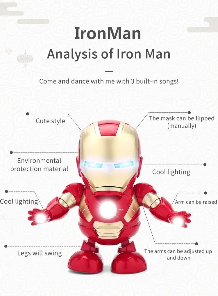 Tanssiva robotti Dash Iron Man hinta ja tiedot | Poikien lelut | hobbyhall.fi