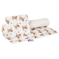 Bocioland minky peitto + tyyny vaunuun, lastensänkyyn 75x100cm teddy beige hinta ja tiedot | Vuodevaatteet lapsille | hobbyhall.fi